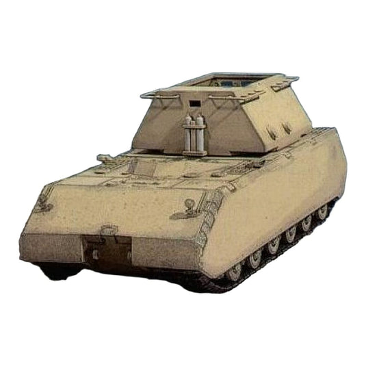 Super Heavy Tank マウス Maus With Testbed at Boblingen Ready to Test / DRAGON-ARMOR 1/72 ミニカー