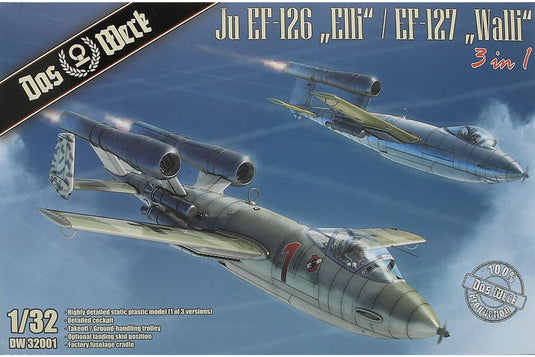 Junkers Ju EF-126 Elli EF-127 Walli 3 in 1 組み立てプラモキット模型 戦闘機 /Das Werk 1/32