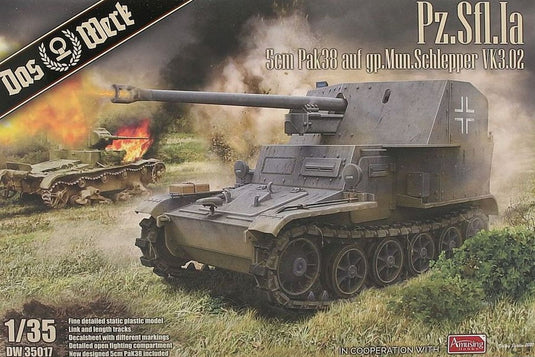 Pz.Sfl. Ia 5cm Pak 38 auf gp. Mun Schlepper VK3.02 組み立てプラモキット模型 装甲車 /Das Werk 1/35