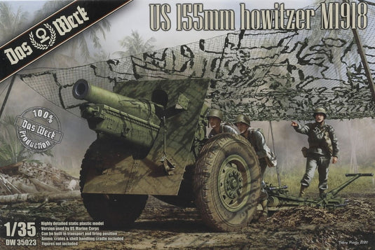 US 155mm howitzer M1918 組み立てプラモキット模型 ミリタリー /Das Werk 1/35