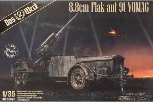 8.8cm Flak auf 9t VOMAG 組み立てプラモキット模型 ミリタリー /Das Werk 1/35