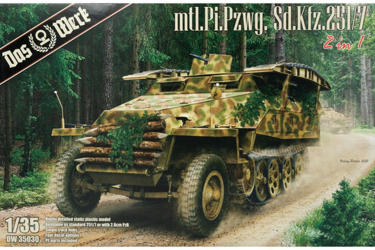 Mtl. Pi. Pzwg. Sd.Kfz. 251/7 Ausf. D 2 in 1 組み立てプラモキット模型 戦車 /Das Werk 1/35