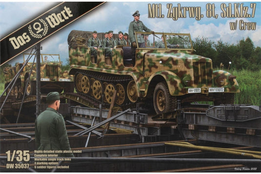 Mtl. Zgkrwg. 8t Sd.Kfz.7 w/Crew 組み立てプラモキット模型 ミリタリー /Das Werk 1/35