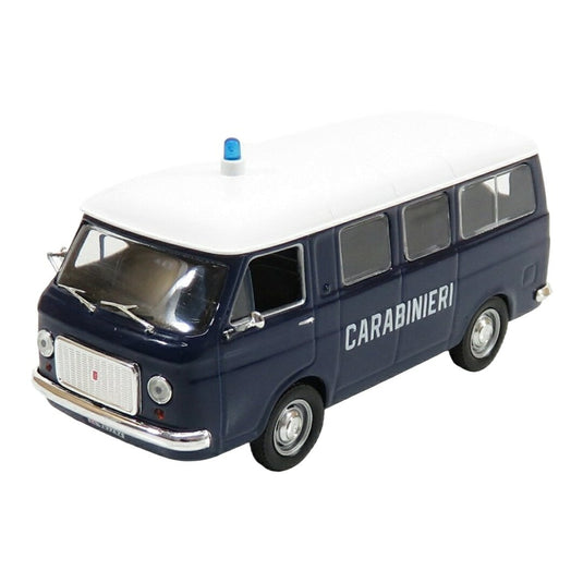 FIATフィアット 238 MINIBUSミニバス 1965 CARABINIERIカラビニエリ DARK BLUE WHITEダークブルー ホワイト / EDICOLA 1/43 ミニカー