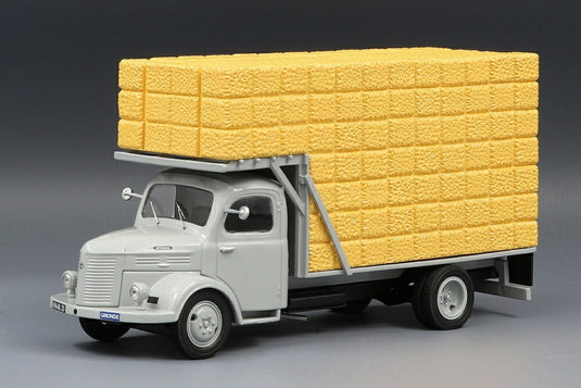 Hotchkiss PL20 ローディングプラットフォームトラック + 麦わらベール 1946 /グレー// ELIGOR 1/43 ミニカー