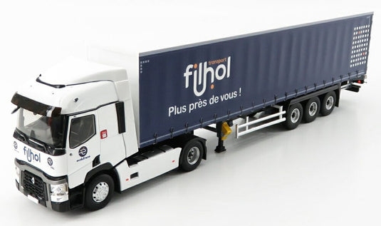 Renaultルノー T460 2016 Truckトラック Telonato Filhol Transportsフィヨールトランスポート White Blueホワイトブルー / ELIGOR 1/43 トラック商用車