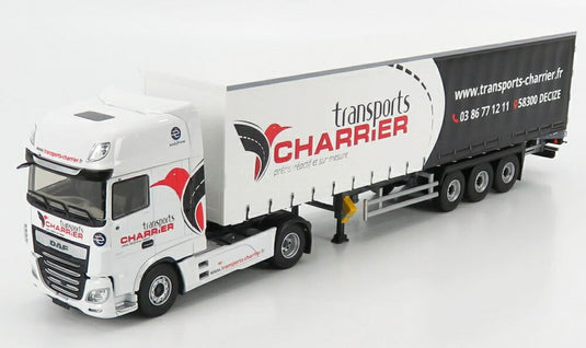 DAFダフ XF530 MY 2017 2017 Truckトラック Telonato Charrier Transportsシャリエトランスポート White Blackホワ / ELIGOR 1/43 トラック商用車