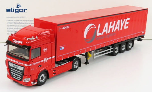 DAFダフ XF480 MY 17 Space Cabスペースキャブ 2017 Truckトラック Telonatoテロナート Lahaye Transports Redレッド / ELIGOR 1/43 トラック商用車