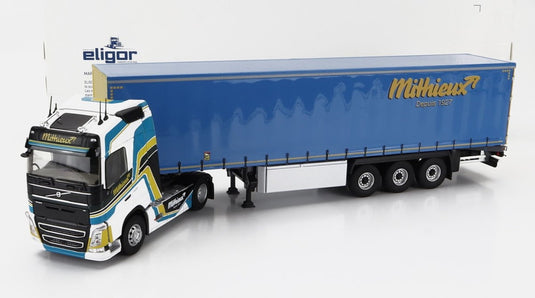Volvoボルボ FH4 500 2020 Truckトラック Telonatoテロナート Mitheux Transports White Light Blueホワイトライト / ELIGOR 1/43 トラック商用車