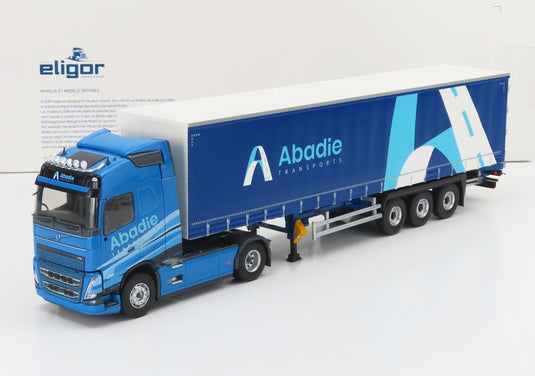 Volvoボルボ FH4 500 2020 Truckトラック Telonatoテロナート Abadie Transports 2 Tone Blueツートンブルー / ELIGOR 1/43 トラック商用車