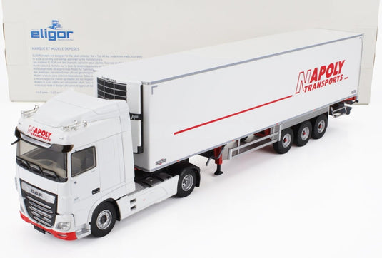 DAFダフ XF 460 MY17 2017 Truckトラック SemiFrigoセミフリゴ Napoly Transports Whiteホワイト / ELIGOR 1/43 トラック商用車