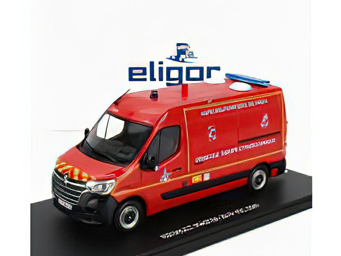 RENAULT - MASTER VAN VEC BSPP VEHICULE EQUIPE CYNOTECHNIQUE SAPEURS POMPIERS DE PARIS 2019 - RED/ ELIGOR 1/43 トラック 模型