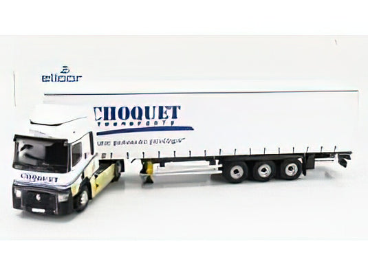 RENAULT - T480 TRUCK TELONATO CHOQUET TRANSPORTS 2021 - WHITE/ELIGOR 1/43模型モデルキット