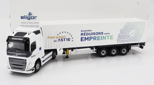 Volvoボルボ FH4 500 TRUCK CONTAINER ASTRE TRANSPORTS 2020 ホワイト / ELIGOR 1/43 トラック商用車