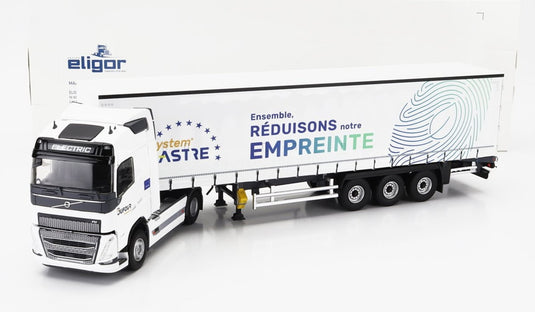 Volvoボルボ FH4 500 TRUCK TELONATO ASTRE TRANSPORTS 2020 ホワイト / ELIGOR 1/43 トラック商用車