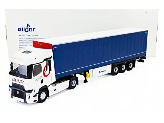 RENAULT T520 TRUCK TELONATO CHANET TRANSPORTS 2021 WHITE BLUE/ELIGOR 1/43模型ミニカー