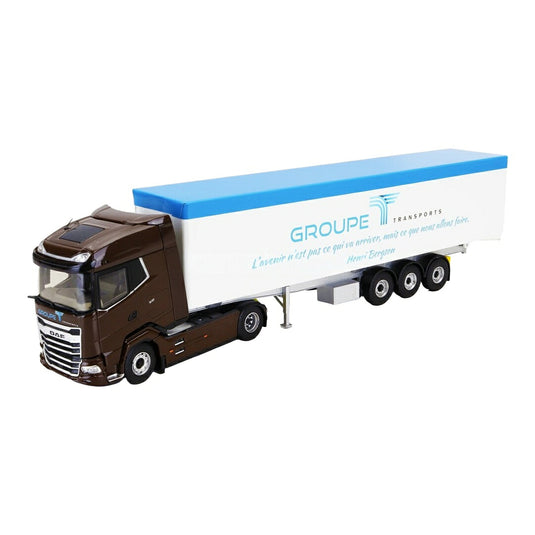 DAF XG トラック GROUPE TRANSPORTS 2023 ブラウン/ホワイト / ELIGOR 1/43 ミニカー トラック模型