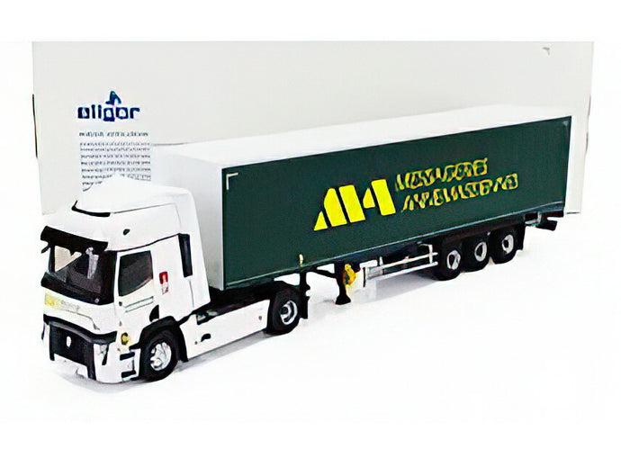 RENAULT T460 TRUCK TELONATO ANNEMASSIENNES TRANSPORTS 2021 WHITE GREEN/ELIGOR 1/43模型ミニカー