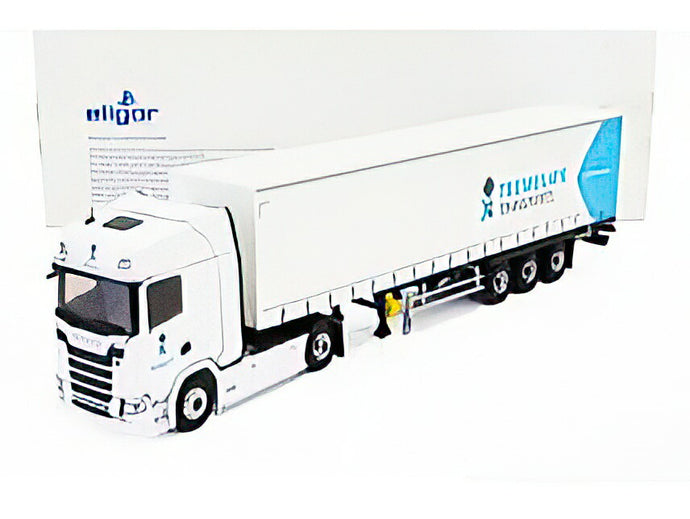 SCANIA S500 TRUCK TELONATO TREMBLAYE TRANSPORTS 2020 WHITE/ELIGOR 1/43模型ミニカー