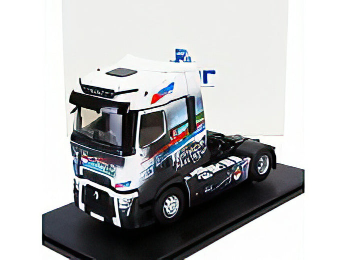 RENAULT T LINE HIGH TRACTOR TRUCK MOIRANS DE MONTAGNE 2 ASSI 2021 BLACK WHITE/ELIGOR 1/43模型ミニカー