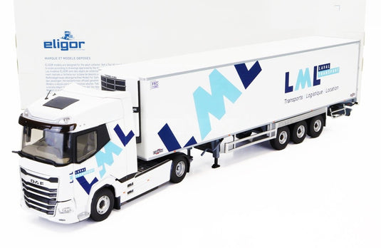 DAFダフ XG+ Truckトラック 2023 Semi Frigo LML Transports Whiteホワイト / ELIGOR 1/43 トラック商用車