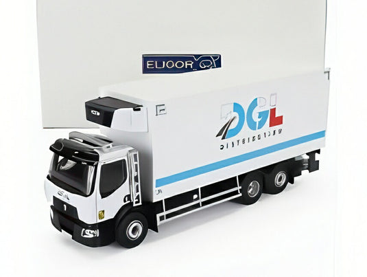 RENAULT D26 トラック セミ フリゴ DGL ディストリビューション トランスポート 3軸 2018 ホワイト/ ELIGOR 1/43 ミニカー