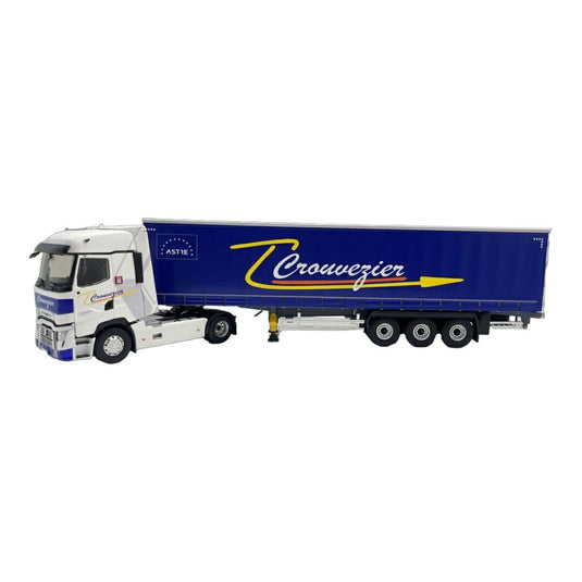 Transports Crouvezier ルノー T 520 2021 カーテンサイド セミトレーラー / ELIGOR 1/43 トラック模型