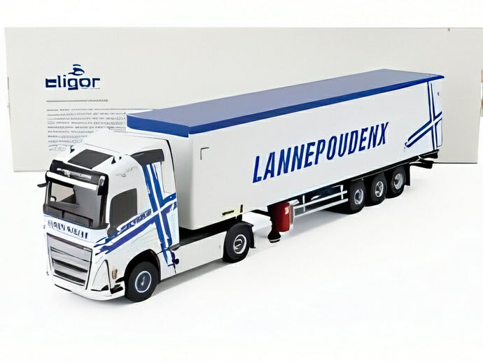 VOLVO FH 500 トラック カッソナート LANNEPOUDENX TRANSPORTS 2020 ホワイト/ブルー/ ELIGOR 1/43 ミニカー