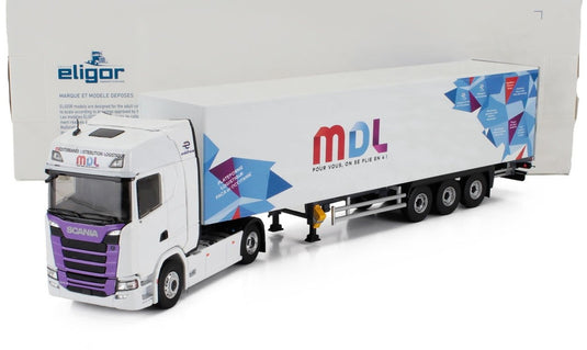 Scaniaスカニア S500 Truckトラック 2024 Cassonato MDL Transports Whiteホワイト / ELIGOR 1/43 トラック商用車