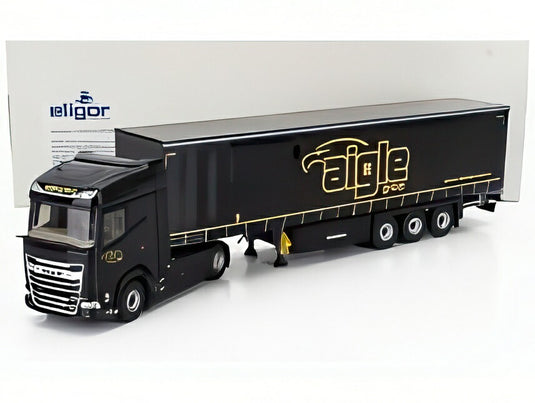 DAF XG トラック トレーラー AIGLE GROUP 2022 ブラックイエロー/ ELIGOR 1/43 ミニカー