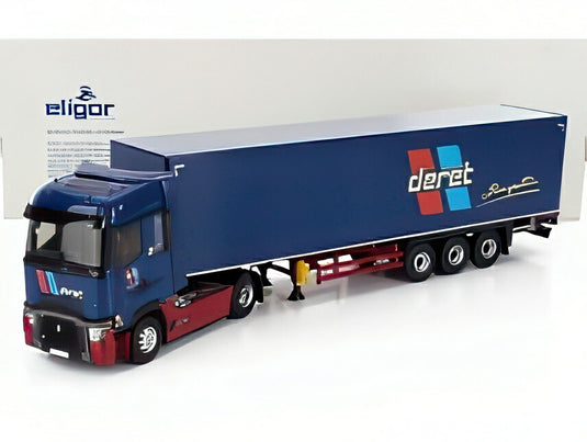 RENAULT T-HIGH トラック DERET TRANSPORTS 2023 ブルー/ ELIGOR 1/43 ミニカー