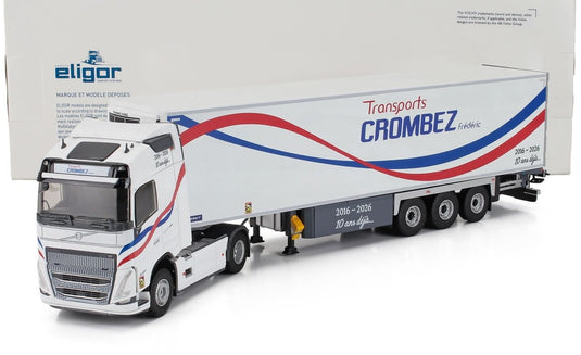 Volvoボルボ FH Truck Semi-Frigoセミフリゴトラック Crombez Transportsクロンベトランスポート 2020 ホワイト / ELIGOR 1/43 トラック商用車