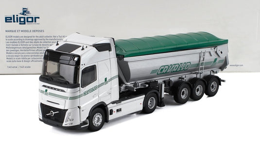 VOLVOボルボ FH 500 Aeroエアロ Truckトラック Cassone Ribaltabile Cavallo Transports 2024 ホワイトシルバー / ELIGOR 1/43 トラック商用車