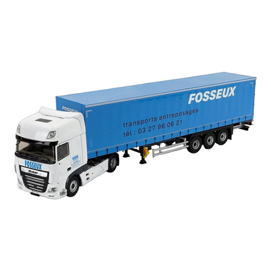 DAF XF Euro 6 Truckトラック Telonato Fosseux Transports 2012 ホワイトブルー / ELIGOR 1/43 トラック商用車