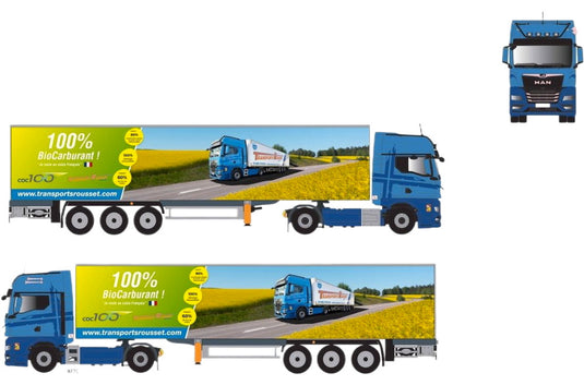 Transports Rousset MAN TGX GX ボックスセミトレーラー / ELIGOR 1/43 ミニカー 模型