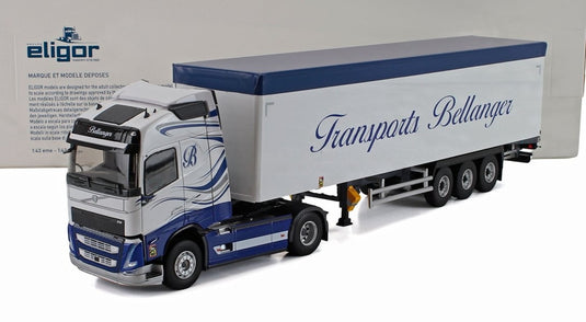 VOLVOボルボ FH Truckトラック Cassonato Bellanger Transports 2020 ホワイトブルー / ELIGOR 1/43 トラック商用車