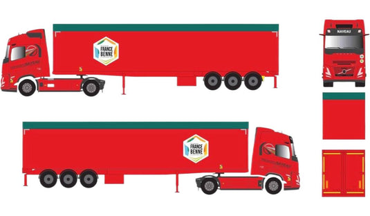 Transports Naveau Volvoボルボ Aero walking floor semitrailerウォーキングフロアセミトレーラー トラック 模型 /Eligor 1/43