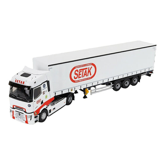 Renaultルノー T-LINE HIGH トラック SETAK TRANSPORTS 2023 ホワイト / ELIGOR 1/43 ミニカー トラック模型