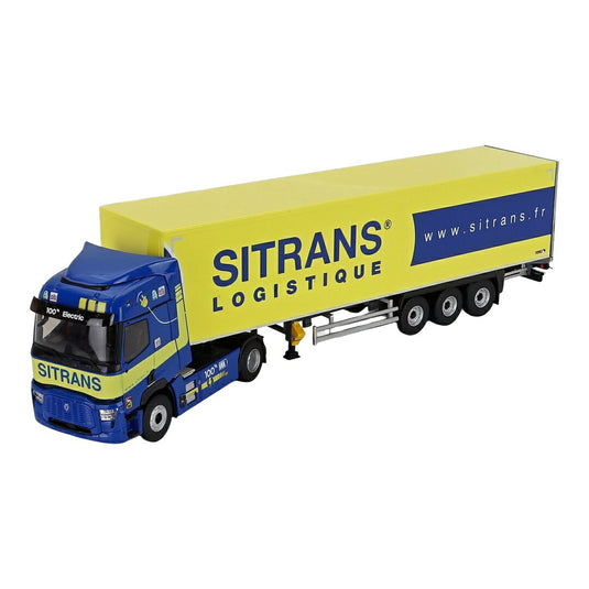 Renaultルノー T-LINE E-TECH トラック SITRANS TRANSPORTS 2023 ブルー/イエロー / ELIGOR 1/43 ミニカー トラック模型