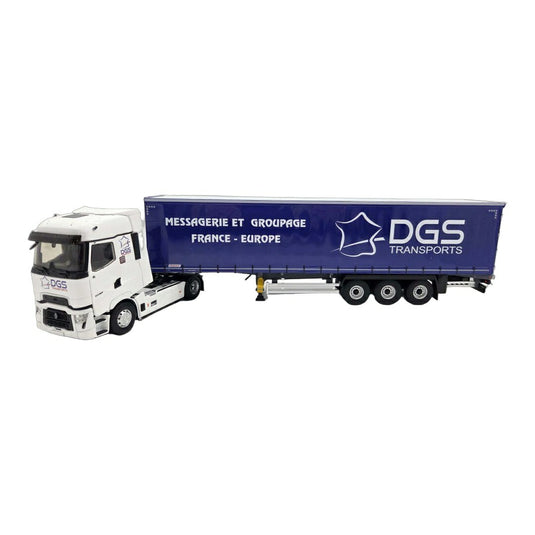 DGS Transports ルノー T High 2023 ボックス セミトレーラー / ELIGOR 1/43 トラック模型