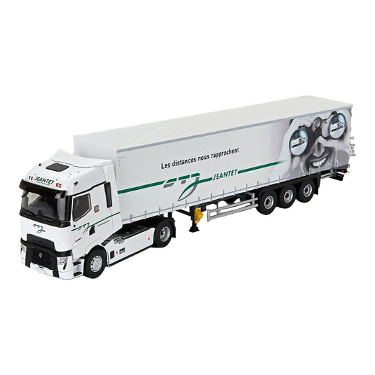 Renaultルノー T-LINE HIGH トラック JEANTET TRANSPORTS 2023 ホワイト / ELIGOR 1/43 ミニカー トラック模型