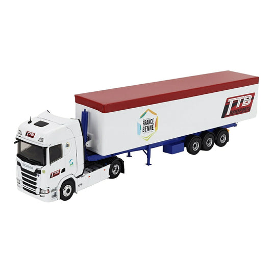 Scaniaスカニア S500 トラック TTB TRANSPORTS 2024 ホワイト / ELIGOR 1/43 ミニカー トラック模型