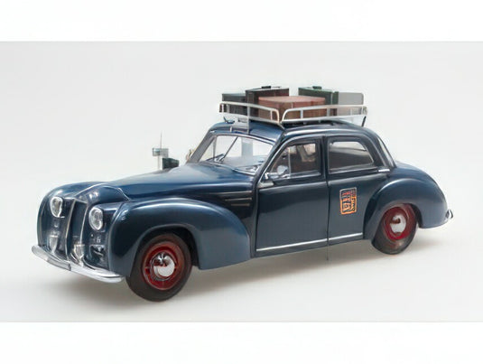 【予約】2025年発売予定DELAGE - D6-3L BY AUTOBINEAU TAXI PARIS CLOSED ROOF WITH BAGGAGE 1954 - BLUE RED/ESVAL 1/43ミニカー
