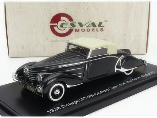【予約】12月以降発売予定DELAGE D8 85 クラボ ロードスター アンリシャプロン クローズド 1935 ブラック ベージュ/ ESVAL MODEL 1/43 ミニカー