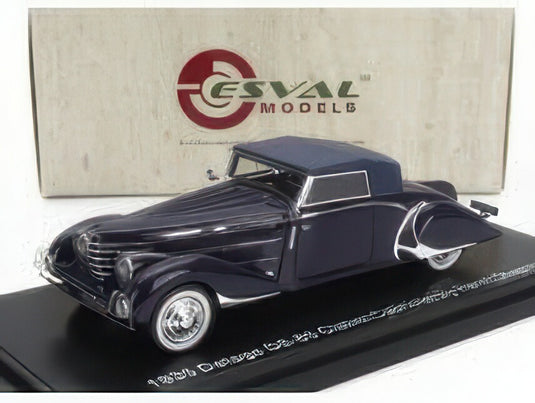 【予約】12月以降発売予定DELAGE D8 85 クラボ ロードスター アンリシャプロン クローズド 1935 2トーンブルー/ ESVAL MODEL 1/43 ミニカー
