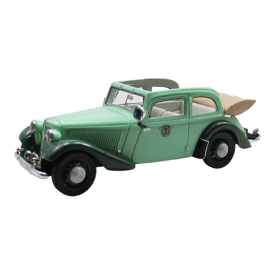 【予約】2026年発売予定 Adlerアドラー Trumpf Juniorトランプジュニア Cabrioletカブリオレ Openオープン Polizeiポリツァイ 1937 Gree / ESVAL 1/43 ミニカー