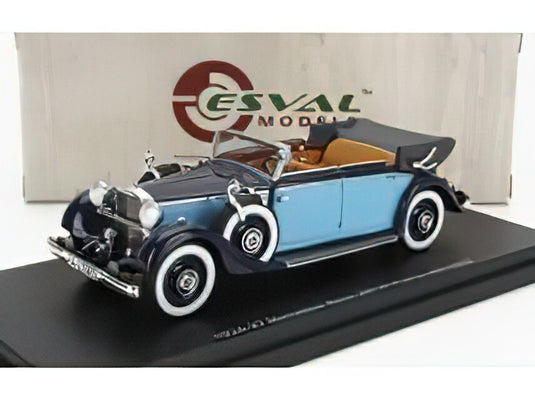 【予約】10-12月以降発売予定MERCEDES BENZ 290 W18 D PASSO LUNGO CABRIOLET OPEN 1933 2 TONE BLUE/ESVAL 1/43ミニカー