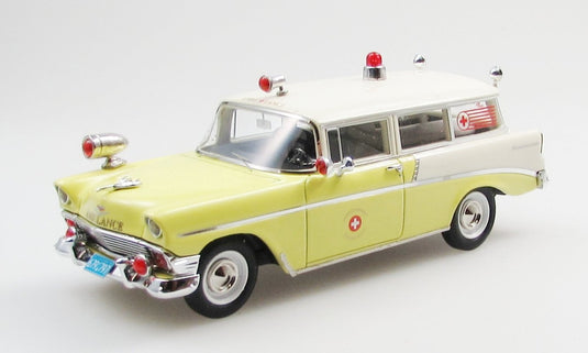 【予約】2026年発売予定CHEVROLETシボレー 210 ハンディマン 救急車 1956 ホワイトイエロー / ESVAL 1/43 ミニカー
