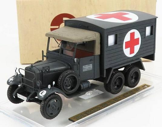 MERCEDES BENZ G3A SD.KFZ. トラック 救急車 3軸 ドイツ陸軍 WWII 1935 ミリタリーグリーン/ ESVAL 1/43 模型