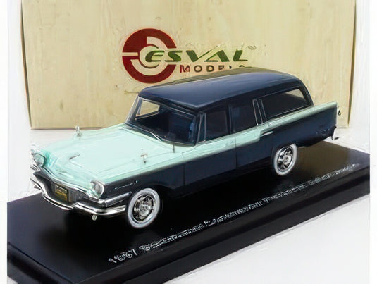 【予約】12月以降発売予定STUDEBAKER コマンダー プロヴィンシャル SW ステーションワゴン 1957 2トーンブルー/ ESVAL MODEL 1/43 ミニカー